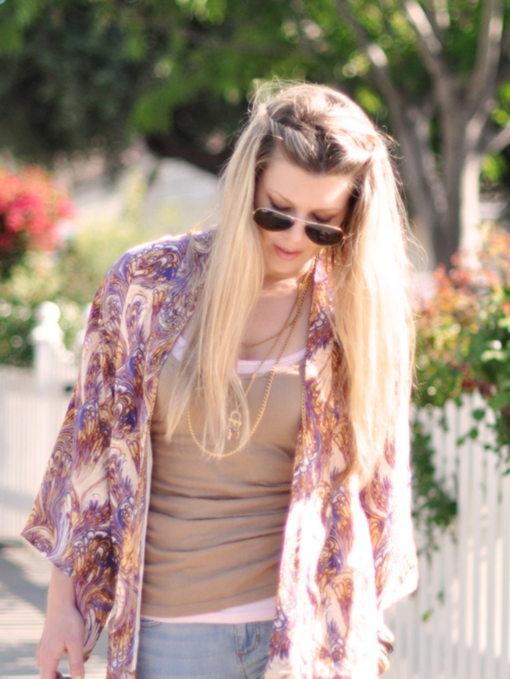Winter Kate by Nicole Richie Silk Kimono Boho Paisley Jacket Cardigan Robe M - Picture 4 of 13